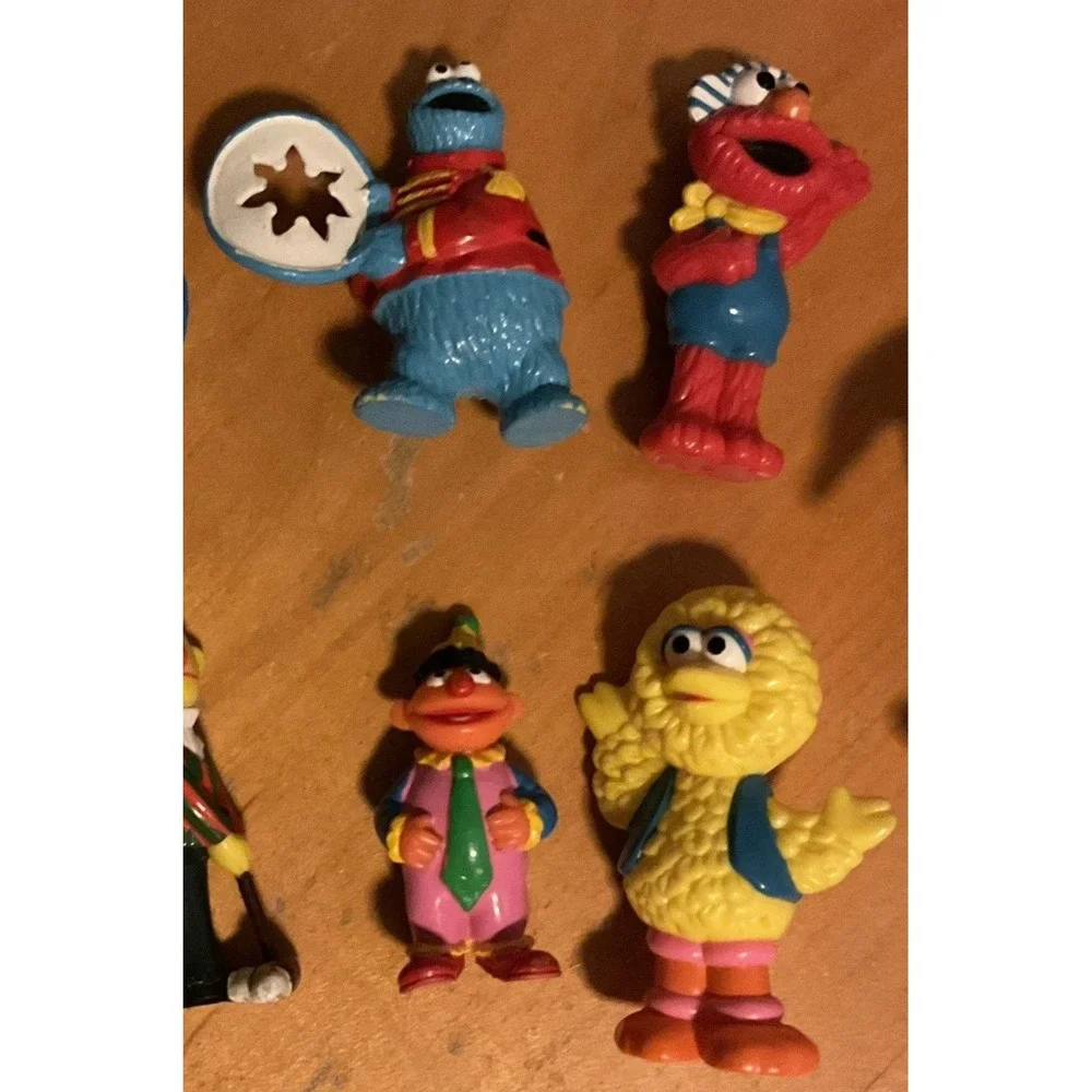 Vintage Lot Of 10 Sesame Street Figure‎ S, Big Bird, Oscar, Cookie Monster, Elmo